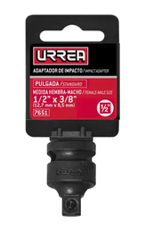 [Adaptador con perno para dado de impacto cuadro de 1/2" hembra a 3/8" macho Urrea] 7651