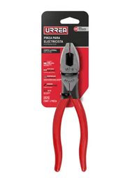 [Pinza para electricista con mango rubber grip de 7-5/16" corte lateral Urrea] 267G