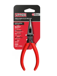 [Pinza para electricista con mango rubber grip de 6-5/8" con punta larga Urrea] 226G