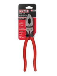 [Pinza para electricista con mango rubber grip de 9-5/16" corte lateral Urrea] 269G