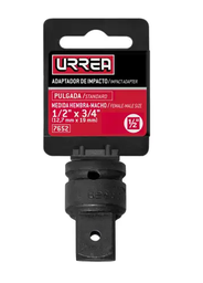 [Adaptador con barreno pasado para dado de impacto cuadro de 1/2" hembra a 3/4" macho Urrea] 7652