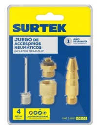 [Juego de accesorios neumáticos, 4 piezas Surtek] 108108