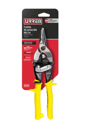 [Tijera para hojalatero tipo aviación recta con mango rubber grip, 10" Urrea] 303S