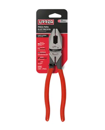[Pinza para electricista con mango rubber grip de 8-17/32" corte lateral Urrea] 268G