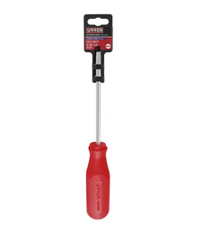 [Destornillador con mango rojo, punta plana barra redonda 3/16" x 4" Urrea] 9602R