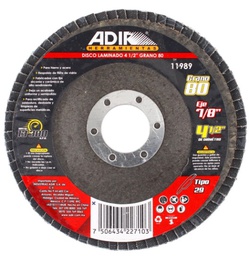 [11989] DISCO LAMINADO 4 1/2 GRANO 80 ADIR