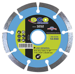 [NO IDENTIFICADO] 3252 DISCO DE DIAMANTE PARA CORTE 115x1,9x22,23mm 4-1/2x0,0075x7/8"