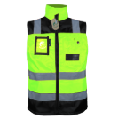 [ECO-1320AMNCR2XG] CHALECO EJECUTIVO DE ALTA VISIBILIDAD AMARILLO FLUORESCENTE T/2X
