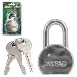 [BL-0135] CANDADO REDONDO DE ACERO 65MM G. LARGO C/3 LLAVES (CAJA C/6 PZAS - PRECIO X PIEZA)