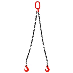 [C-02025] ESLINGA DE CADENA 3/8" G80 12M CUADRUPLE GANCHO TRABA