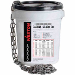[D-210] CADENA D/ACERO PULIDO 5/32" 25KG GRADO 30          78.56 METROS