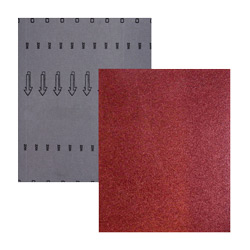 [LW-1240] HOJA DE LIJA RESPALDO DE TELA OXIDO DE ALUMINIO 9" X 11" G320(Precio x pieza - Empaque c/50 pzas)