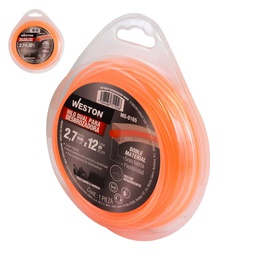 [MS-0165] HILO DUAL P/DESBROZADORA EN BLISTER 2.7mm X 12m - NARANJA